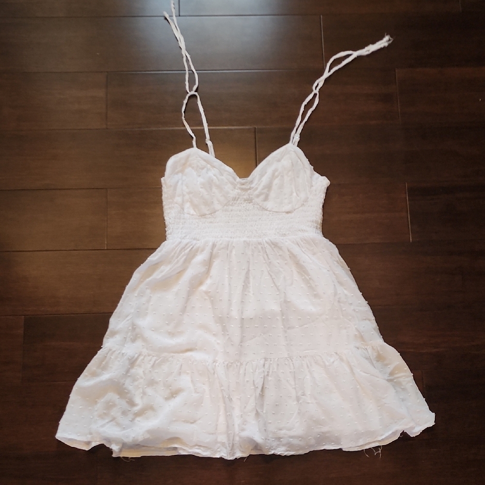 Wild Fable Junior Women's White Sundress with Spaghetti Straps Medium M